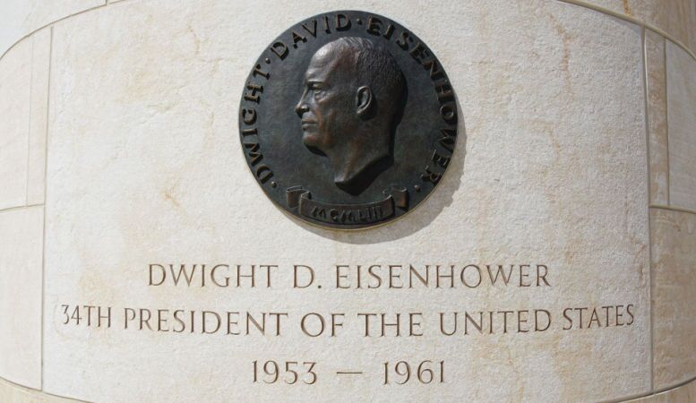 plaque of former president eisenhower