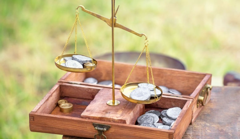 balance weight with junk silver coins
