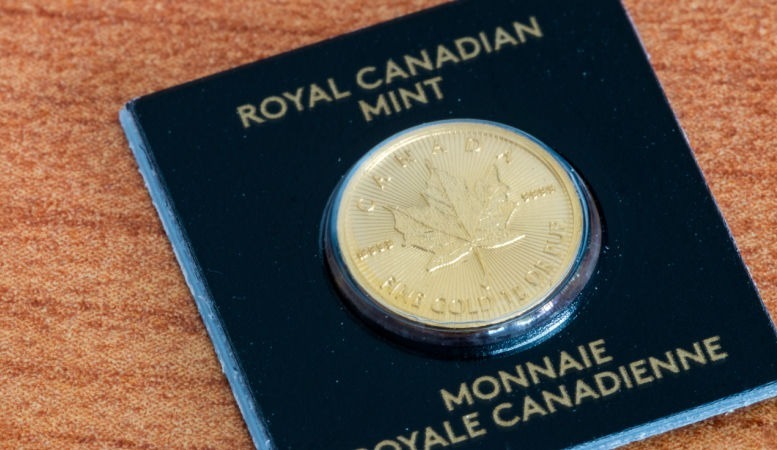 one gram canadian maple leaf gold coin