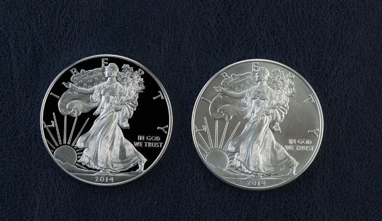 American silver eagle proof and mint coin